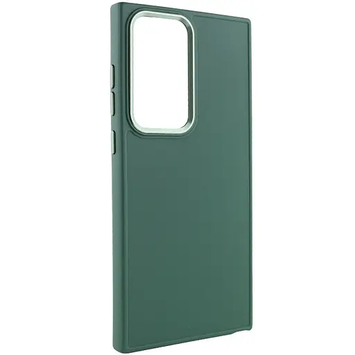 TPU чехол Epik Bonbon Metal Style для Samsung Galaxy S24 Ultra Зеленый / Army green - фото 2