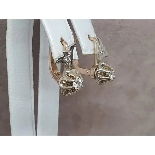 Золоті сережки Гаразд з діамантами. 3032700 - фото 3