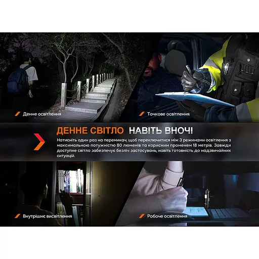 Fenix ​​T6 тактическая ручка с фонариком черная - фото 10