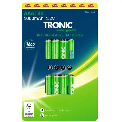 Акумуляторні батареї Tronic AAA 8 шт