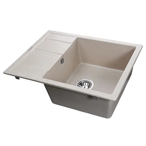 Кухонна мийка гранітна Globus Lux One піщаний 650x500мм-А0004, Sand - фото 2