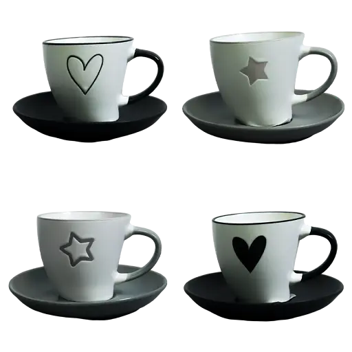 Набір чашок з блюдцями Vittora Зоряна любов 180 мл (134345) - фото 2