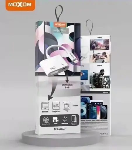 Адаптер конвертер перехідник Moxom (MX-AX27) Lightning to HDMI + USB PD - фото 3