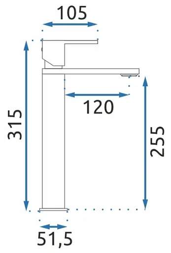 Смеситель для умывальника Rea Flip высокий black REA-B2007 Черный матовый - фото 5