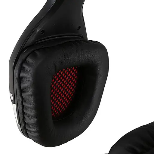 Проводная игровая гарнитура Onikuma Gaming with LED K12, USB, 3.5mm, 2.2m, black-red - фото 4