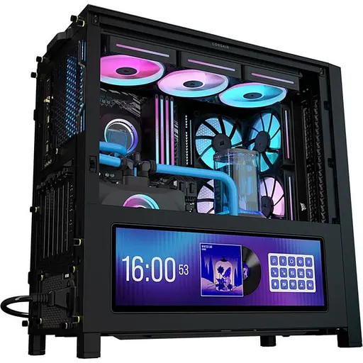 Корпус Corsair FRAME 4000D LCD RS ARGB из закаленного стекла без блока питания, черный (CC-9011326-WW) - фото 4