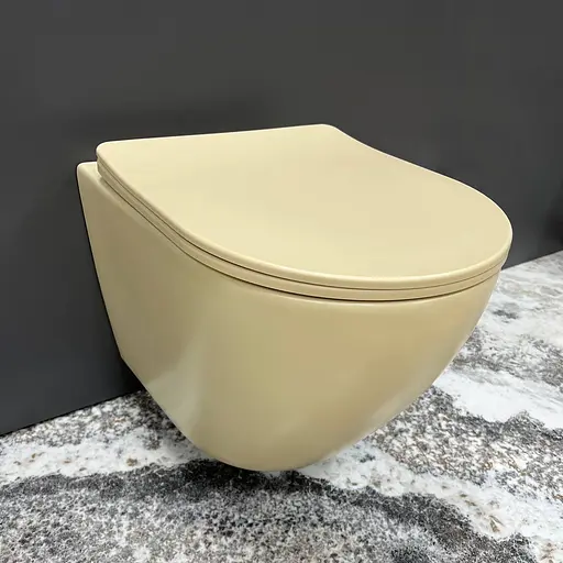 Подвесной унитаз VBI Elba beige VBI-020203, Бежевый - фото 1