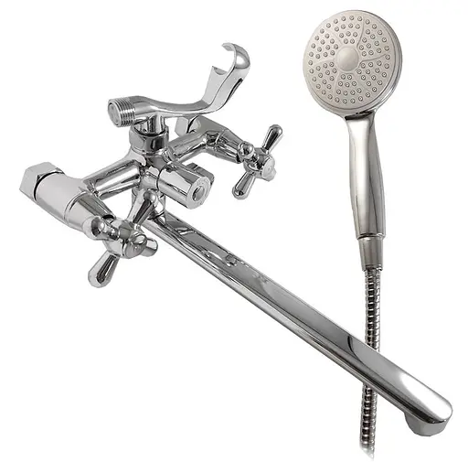 F2225 Змішувач буксовий для ванни довгий гусак перемикач шар. Frap 1/10 Хром - фото 1