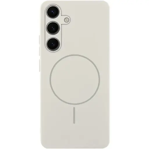 Чохол Lakshmi Silicone Cover Full Camera (AA) with MagFit для Samsung Galaxy S24 FE Білий/White - фото 1