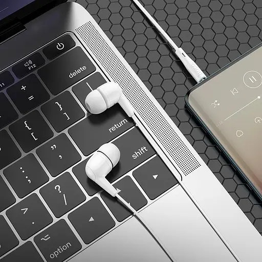 Проводные наушники Hoco M97, 3.5mm, 1.2m, Белый - фото 5