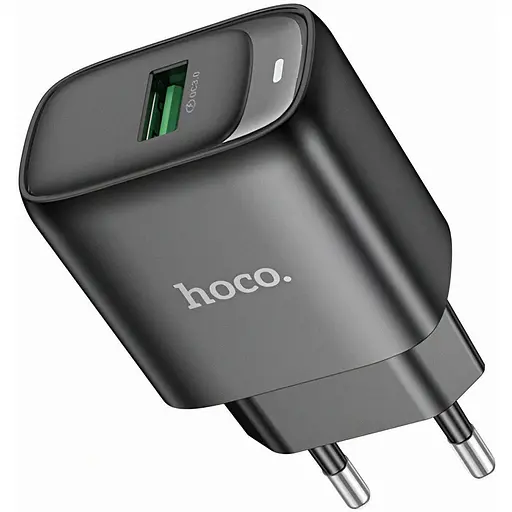 Зарядний пристрій Hoco C140A 1 x USB швидке заряджання QC 3.0 до 18 Вт чорний