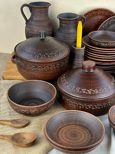 Столовий сервіз керамічного (глиняного) посуду на 12 осіб Декор - фото 2