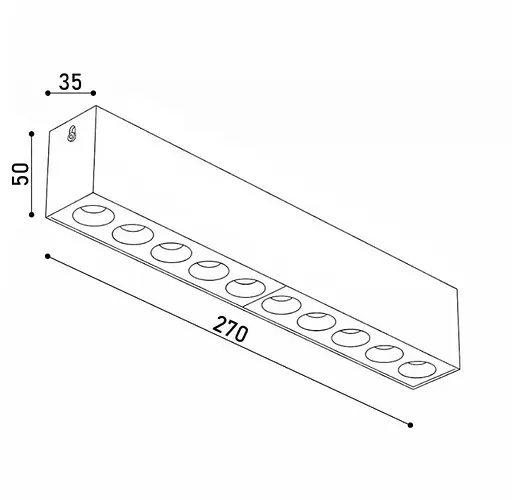 Світильник точковий накладний Kloodi KD-PIXEL 10X2 20W 3K BK - фото 3