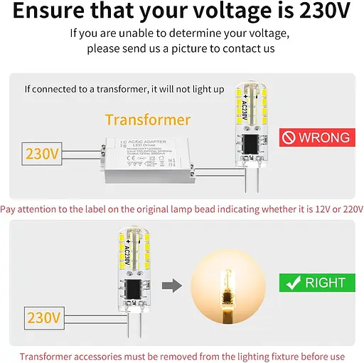 Світлодіодні лампи I-SHUNFA G4 змінного струму 230 В, прохолодний білий 6000K, 1,4 Вт, еквівалентний галогену 14 Вт, 150LM - фото 4