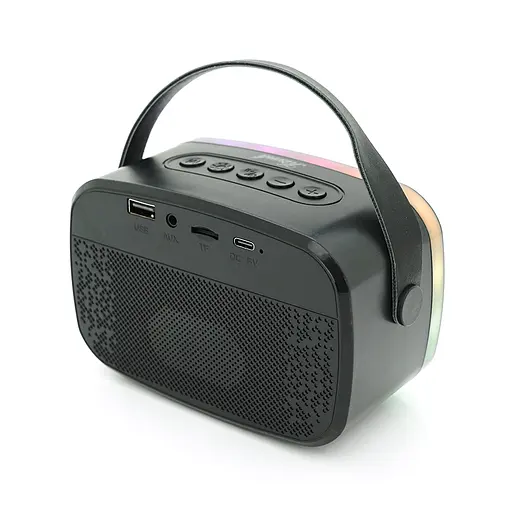 Колонка Kisonli G21 Bluetooth 5.0, 1х5W, 1800mAh, USB/TF/BT/LED/AUX, DC: 5V/1A, Black, BOX, Q45 - фото 4