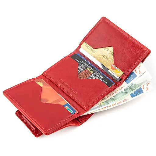 Женский кожаный кошелек Grande Pelle 7х10х1.5 см acs0014748 - фото 4