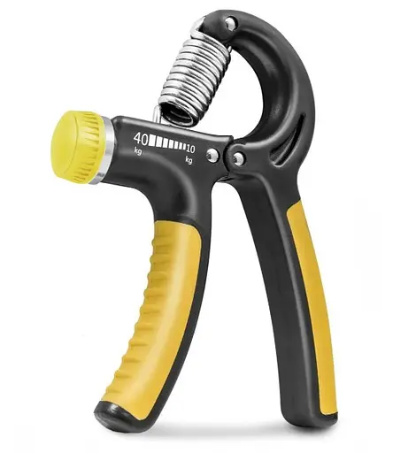 Еспандер кістьовий PowerPlay PP-4323 з регульованим навантаженням 10-40 кг Strength Grip Чорно-жовтий (PP_4323_Bl/Yellow) - фото 2