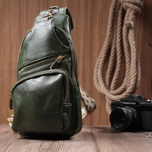 Женская слинг сумка Vintage через плечо из экокожи 16х30х8 см sum0026954 - фото 9