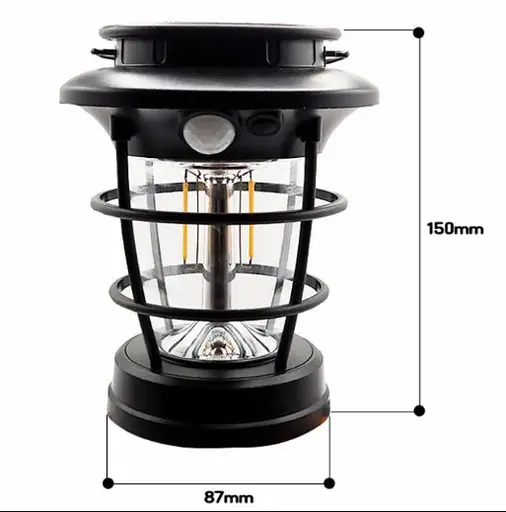 Вуличний садовий сонячний світильник лампа Solar Sensor Light Hop-8818F 1 шт. на сонячній батареї - фото 3