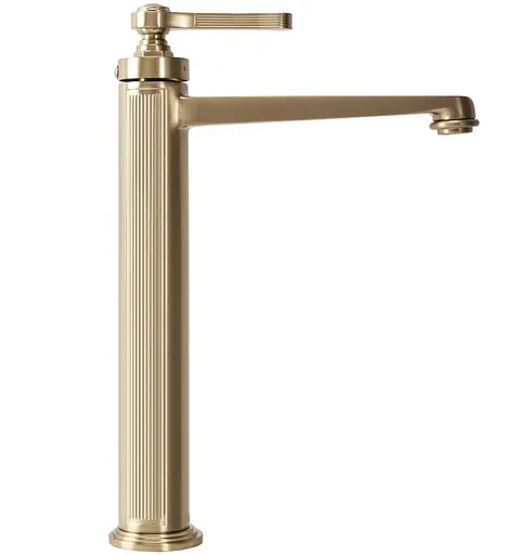 Смеситель для умывальника Rea Monaco brushed gold высокий REA-B4212 Золотой - фото 2