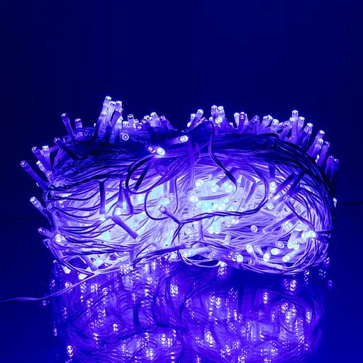 Новорічна гірлянда вулична Різдвяна фея GarlandoPro 50 м 500 LED білий провід Синій CF500L50MWBL - фото 2