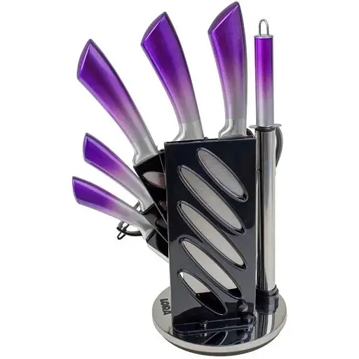 Набір ножів із підставкою 9 шт. Violet (NS43SETKN) - фото 4