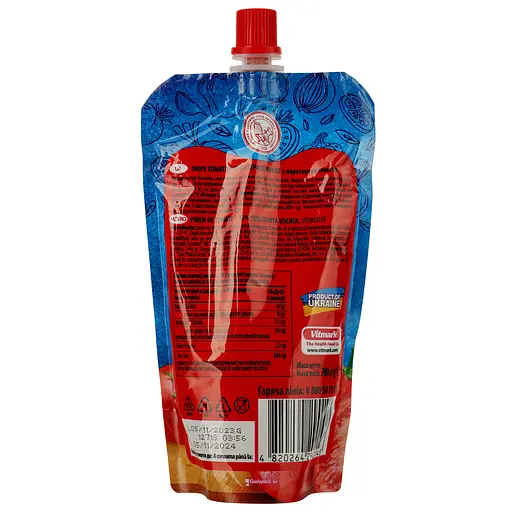 Упаковка томатного пюре Маленький кухар 12% 2.4 кг (200 г х 12 шт.) - фото 3