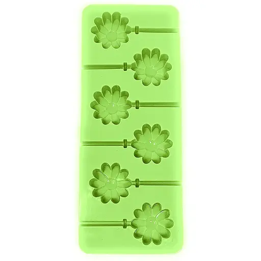 Силиконовая форма для леденцов и конфет на палочке "Цветок", Kitchen Master Салатовый 87400 - фото 1