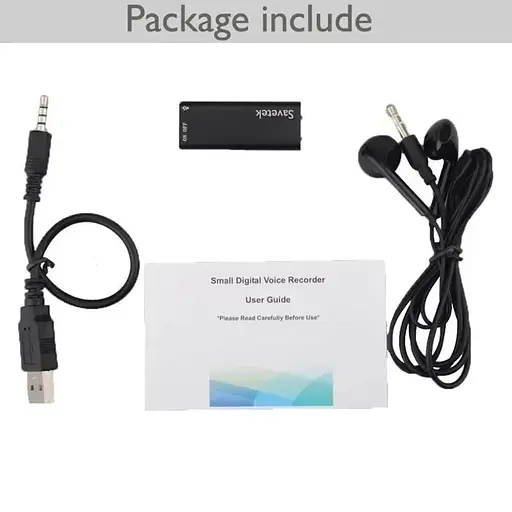 Мини диктофон с активацией голосом Savetek GS-R01s 32 Гб памяти Mp3 VOR 8 часов записи - фото 5