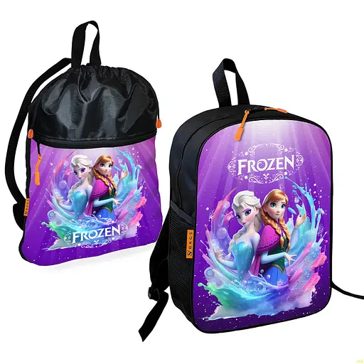 Шкільний рюкзак дитячий Анна та Ельза + Сумка для взуття спортивної форми рюкзак-мішок для дівчинки (01810)