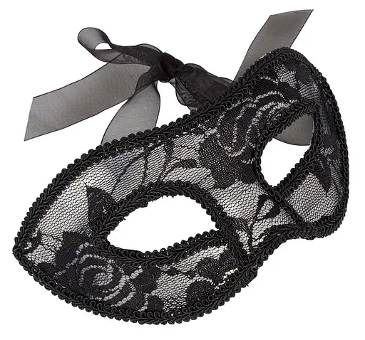 Мереживна маска Cottelli Accessoires Collection Lace чорний - фото 3