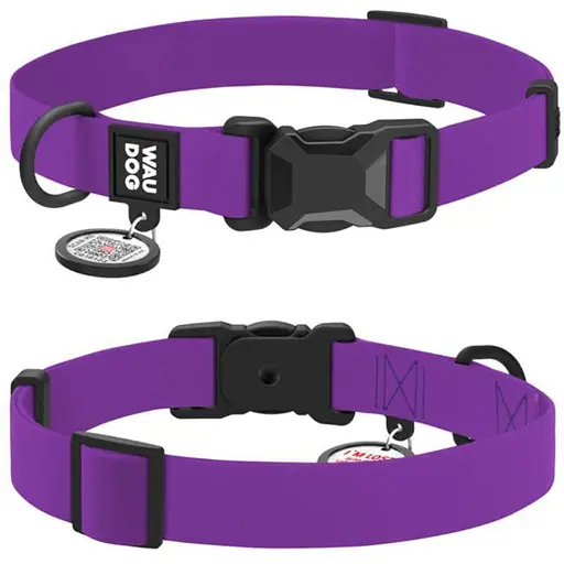 Collar WAUDOG Magnet - Нашийник водостійкий з магнітною пряжкою-фастексом і QR паспортом для собак - М (2х28-40 см)