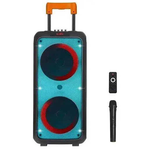 Акустична система ZXX-1095 акумуляторна Bluetooth колонка з FM-радіо і MP3 плеєром і мікрофоном 80 Вт Чорний - фото 1