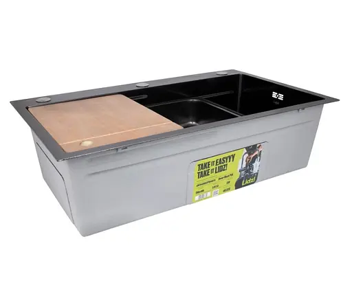 Кухонная мойка встроенная Lidz Handmade H7545B Decor Black PVD Honeycomb 3,0/1,0 мм LDH7545BDECPVD48373 - фото 10