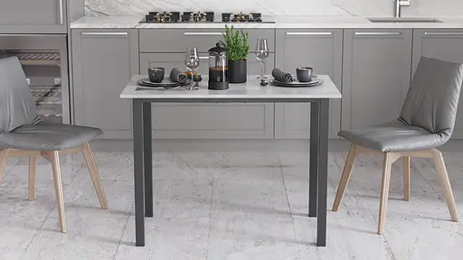 Стіл універсальний Knap Ferrum-decor 750x1200x600 Чорний метал ДСП Бетон 16 мм (FRD-106352) - фото 2