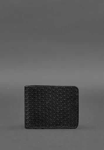 Кожаный портмоне 4.4 (с зажимом) черный Crazy Horse карбон - фото 2