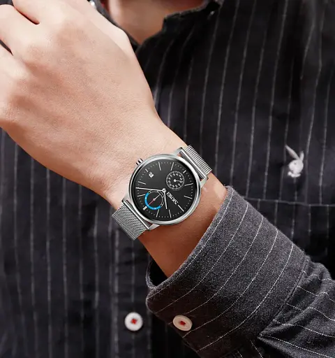 Наручний годинник чоловічий Skmei 9182 Silver Black, 9182SIBK (18400) - фото 8