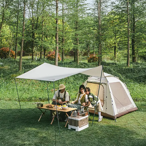 Намет тримісний автоматичний з тентом Naturehike Ango Picnic CNK2450WS021 (Коричневий) - фото 9