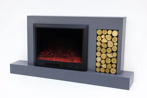 Електричний камін Novela 1500Вт Bluetooth звук потріскування дров Anthracite (10080112) - фото 3