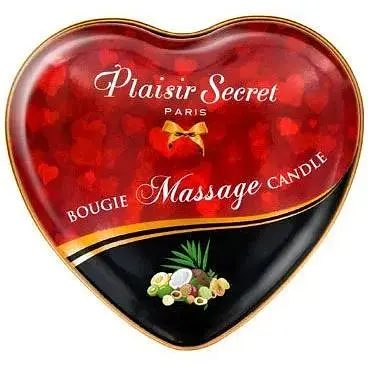 Масажна свічка-серце Plaisirs Secrets Exotic Fruits (35 мл) - фото 2