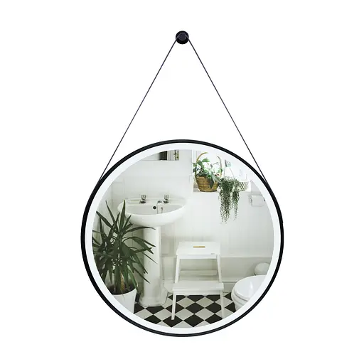 Дзеркало Qtap Robin R600 Black з LED-підсвічуванням QT13786502B, Чорний - фото 1