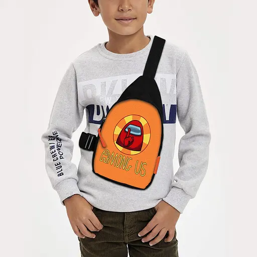 Сумка через плече дитяча Among Us 29х17 см сумка слінг для хлопчика (02028)