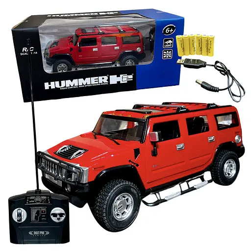 Джип MZ Hummer H2 на радиоуправлении Красный (2026), масштаб 1:14 - фото 2