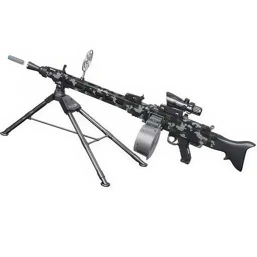 Автомат M621-1 96,5 см, аккум, мягкие пули-присоски 30 шт, лазер, очки, USB зарядное, в коробке (6903317596225) - фото 3