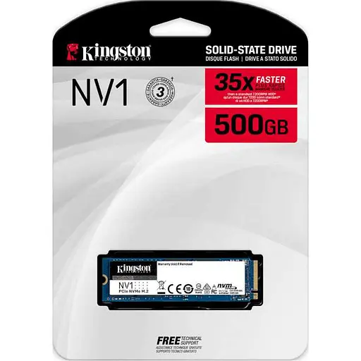 Накопичувач SSD Kingston m.2 NVMe 500Gb NV1 480 512 (SNVS/500G) Б/в - фото 3
