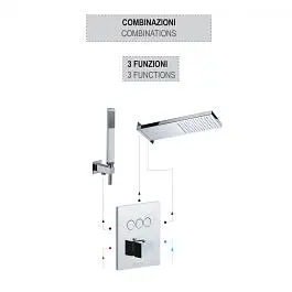 Термостат для душу на 3 споживача Paffoni Compact Box white matt CPT519BO, Білий матовий - фото 4