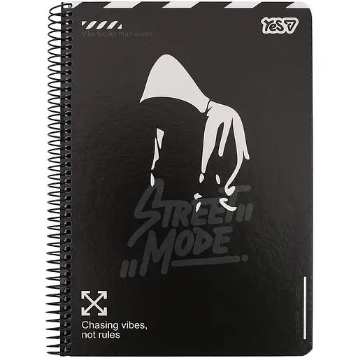 Зошит для записів Yes Street mode А5 в клітинку 80 аркушів (152303)
