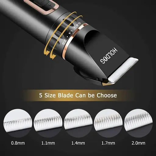 Holdog - Профессиональная мощная машинка для стрижки собак с 3 скоростями, низким уровнем шума, аккумуляторная - фото 2