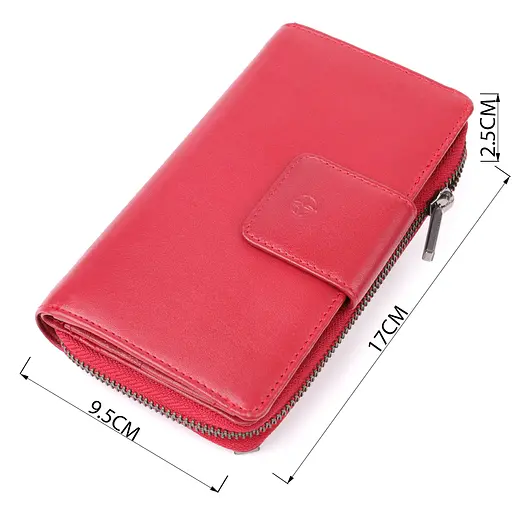 Женский вертикальный кошелек из натуральной кожи Tony Perotti 17х9.5х2.5 см acs0032275 - фото 3