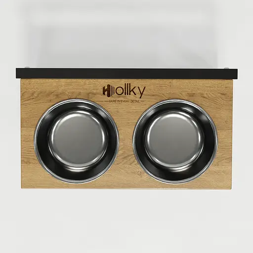 Hollky Flex M — миски на регульованій підставці для середніх собак (2 × 0.85 л) - фото 6